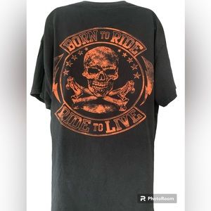 Harley Davidson Bars And Shield Black T-Shirt Size XL